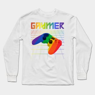 Gamer LGBT Pride Rainbow Gay Lesbian Funny Game Lover Squad Long Sleeve T-Shirt